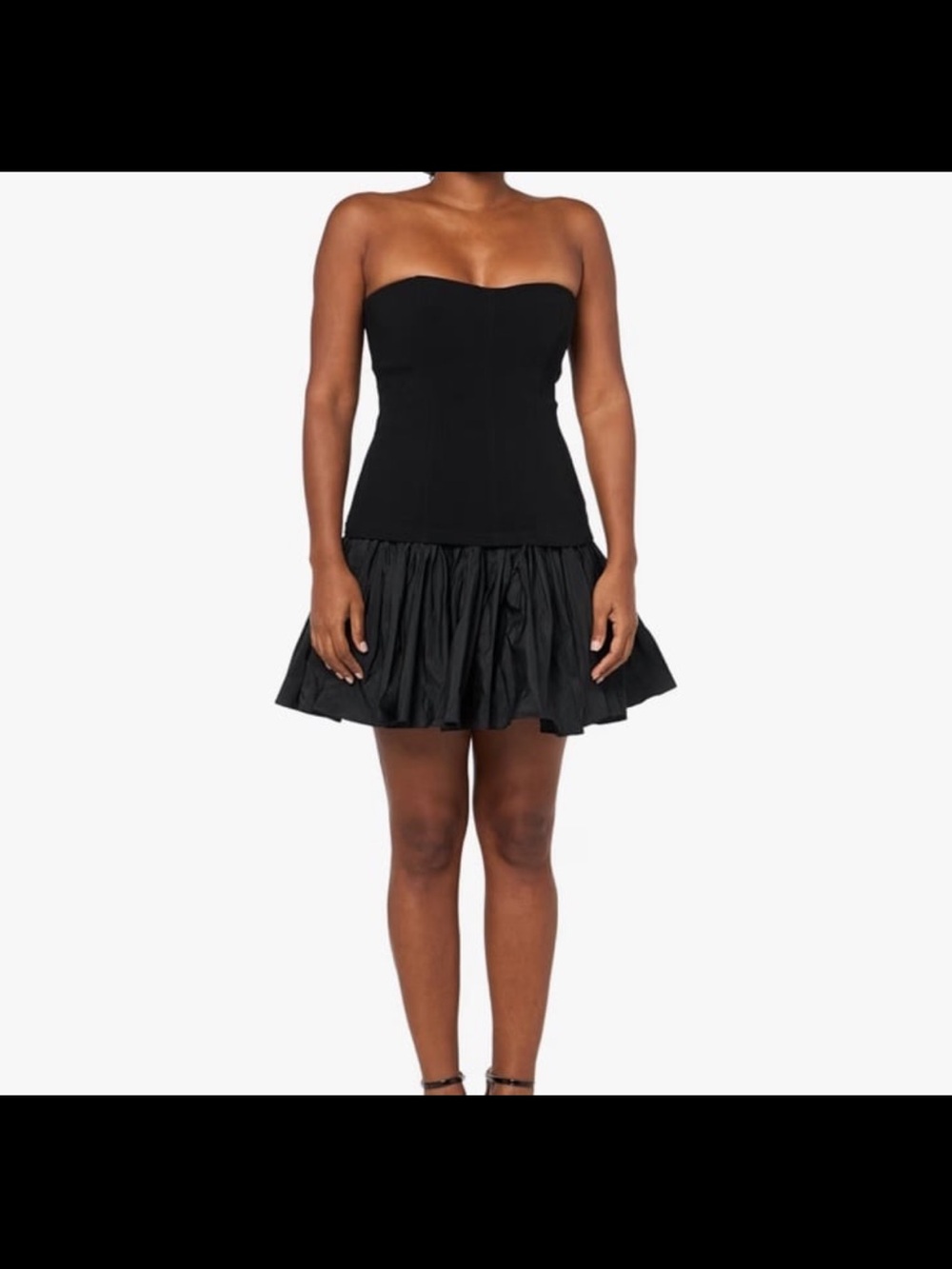 Cinq A Sept Amanda Black Strapless Sweetheart Neck Mini Dress Size 6 $495